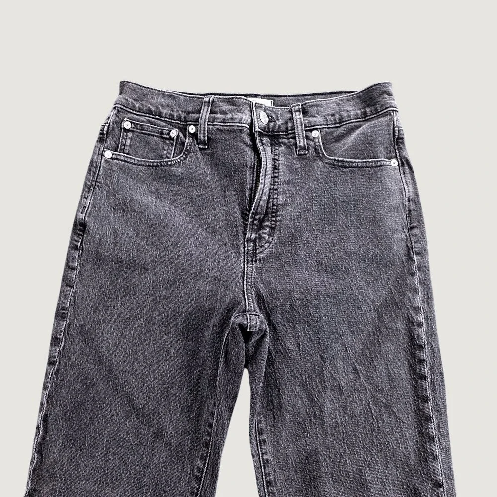 Madewell The Perfect Vintage Jean Womens 28 High Rise Straight Leg Washed Black